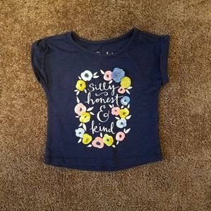 Adorable girls silly, honest, and kind floral tee